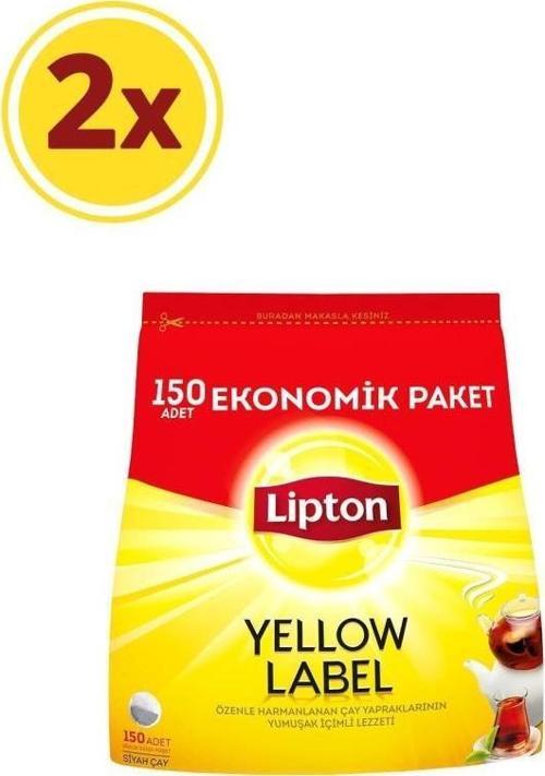 Yellow Label Demlik Poşet Çay 150'li x 2 Adet