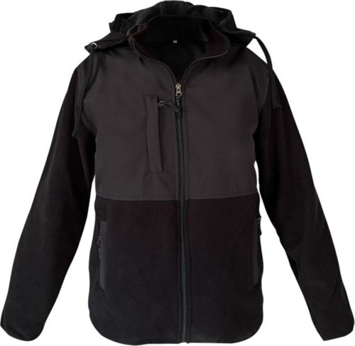 Softpolar Kapüşonlu Mont - Siyah - Slim Fit