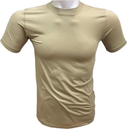 Erkek Askeri Termal Microfiber Kısa Kol Bej Nano Tişört