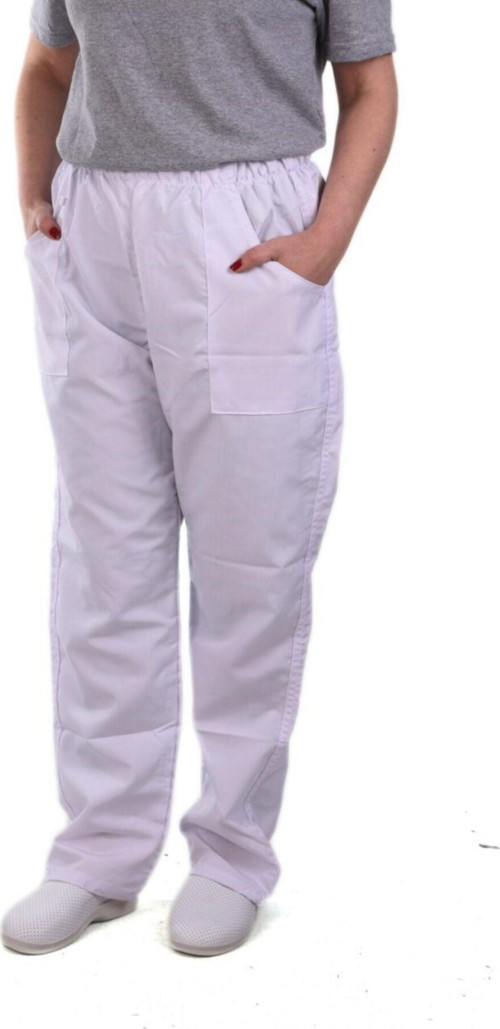 Eser - Alpaka Pantolon - Beli Lastikli - Beyaz