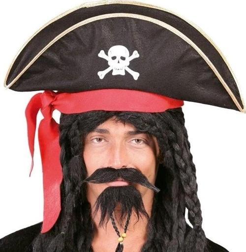 Karayip Korsanları Kaptan Jack Kadife Korsan Şapkası Yetişkin