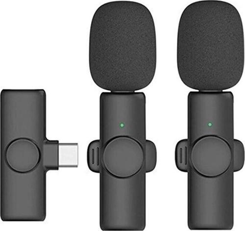 Kablosuz Yaka Mikrofonu Typ-c 2’li Mini Mikrofon