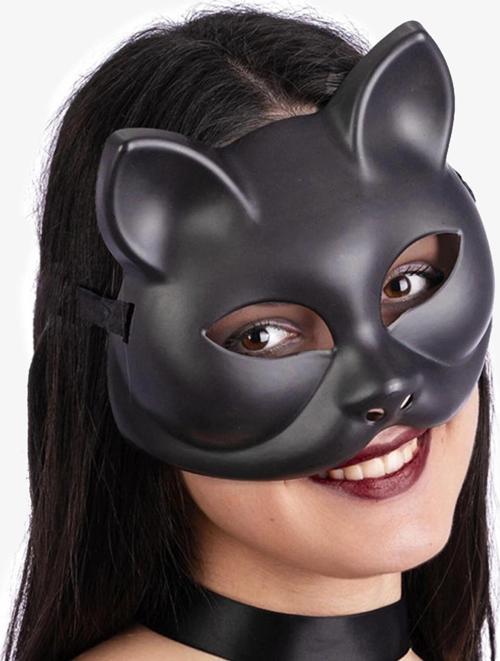 Siyah Renk Lüks Kedi Maskesi 12x13 Cm