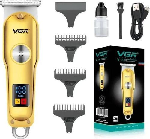 Vgr V-290 Altın T Bıçak Sıfır Kesim Lcd Ekran Şarjlı Tıraş Makinesi