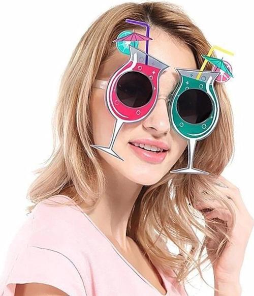 Kokteyl Temalı Hawaii Yaz Partisi Gözlüğü 15x16 Cm