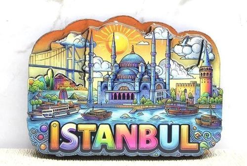 Ahşap İstanbul Temalı Magnet Alk4366