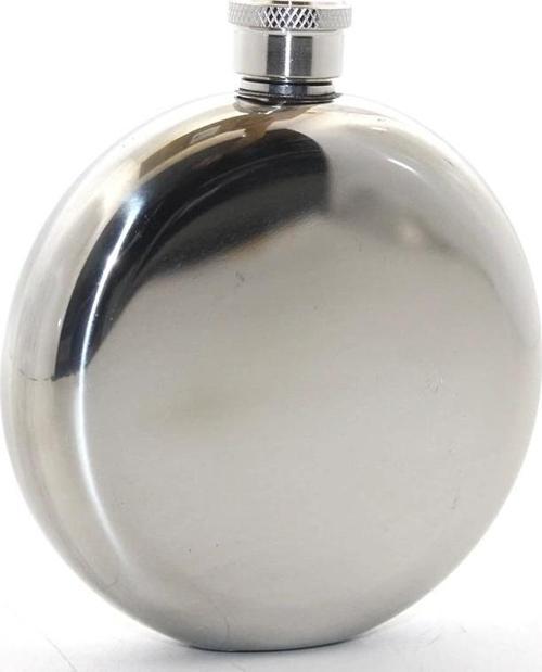 Paslanmaz Çelik Yuvarlak 5 Oz Tekli Matara Alk2676