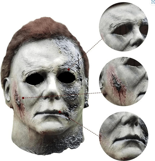 Michael Myers Lateks Maske - Michael Myers Et Maske Kafaya Tam Geçmeli