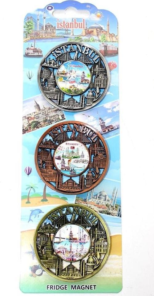 İstanbul Temalı Metal Magnet 3'lü Set Alk2890
