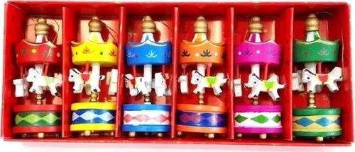 Mini Ahşap 6'lı Atli Karinca