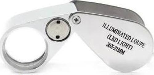 Kontrol, Için Özel Kutulu Metal Işıklı Lup 30x21