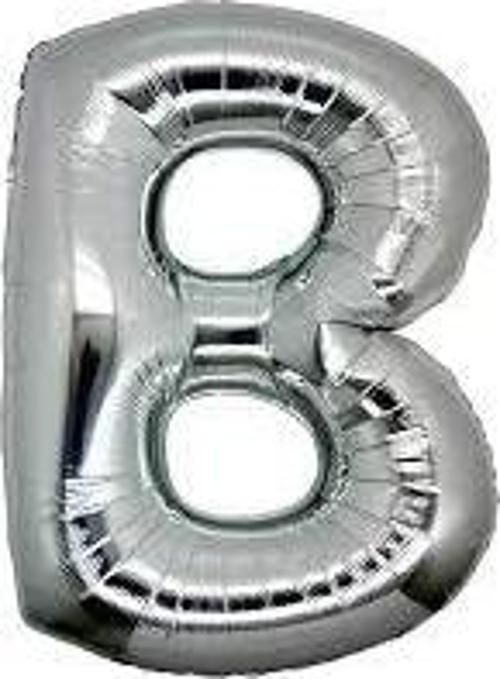 B Harf Folyo Balon Gümüş Renk  40 İnç