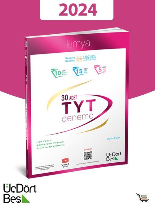 Üç Dört Beş Yayınları 345-2024 Model 30'lu TYT Kimya Denemesi