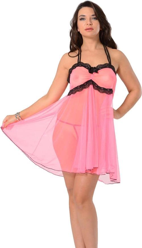 Pembe Tül Gecelik - 662