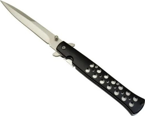 Çakı Metal Siyah 22,5 Cm Yarı Otomatik , Kemerlikli
