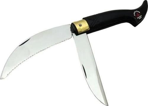 Tosya Büyük Çiftli Testereli Bıçkı Çakı 24 Cm - Plastik Saplı, Manuel