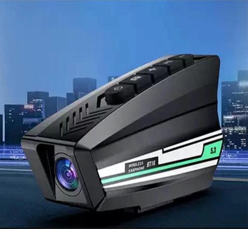 Bt16 Motosiklet Kask Bluetooth Kulaklık 2000 Mah Batarya 1080p Hd Kamera Intercom Kulaklık Su Geçirm