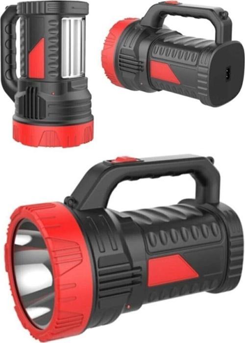 Silver Projektör 15w Led Şarjlı El Feneri Ve X2 Tüp 26smd Led Çift Yönlü