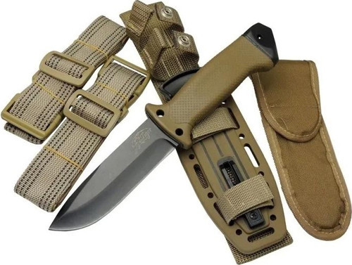 Tiger Tactical Htm 3321 B Kahverengi Outdoor / Survival Bıçak 27cm - Kauçuk Sap, Kılıflı, Kutulu