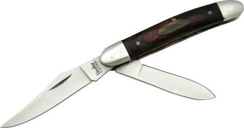 K-21 Linder Çiftli / Çift Ağızlı Çakı 14,5 Cm - Ahşap Saplı, Manuel