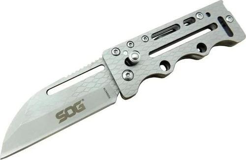 Sog Ac78 Gri Yaprak Kamp Çakı 14,5 Cm - Metal Sap, Kılıflı