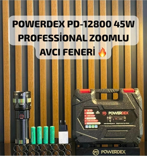 Pd-12800 45 Watt 4500 Lümen Zoomlu Profesyonel Avcı El Feneri