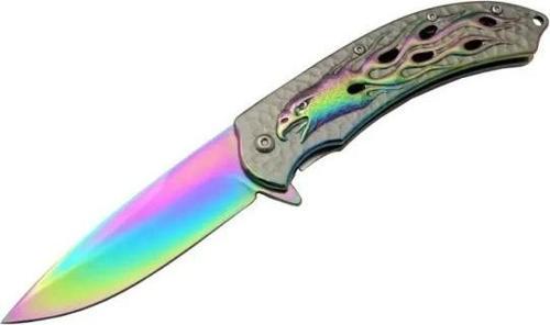 Kartal  Rainbowi Tk 21 Cm Kamp / Outdoor Çakı  - Yarı Otomatik, Kemerlikli, Kutulu
