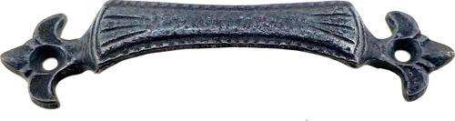 Antika Tarz Dekoratif Pirinç Lale Mobilya Kulbu - 27x115 Mm, Oksit