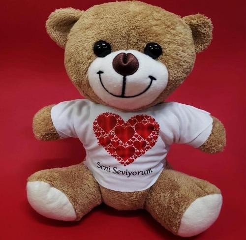 Love Tişörtlü Peluş Ayıcık