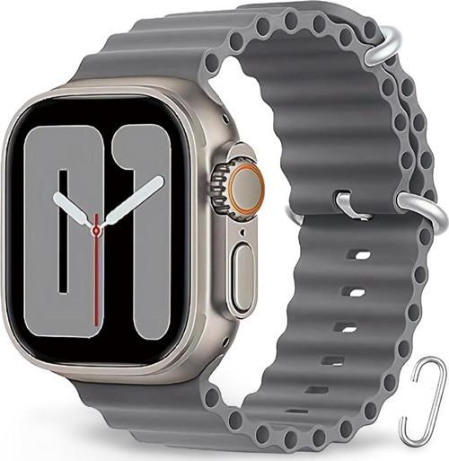 Akıllı Saat Watch için Uyumlu 42MM 44MM 45MM 49MM 1/2/3/4/5/6/se/7/8/ultra Akıllı Saat Silikon Kordon ve Kayı