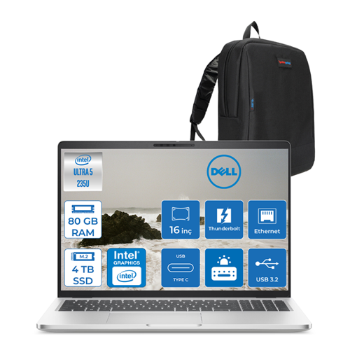 Pro 16 Plus Ultra Core 5 235U 80GB Ddr5 4tb SSD Intel Graphics 16" Fhd+ 300NIT Windows 11 Home Taşınabilir Bilgisayar U5235U165UH24 + Zettaçanta