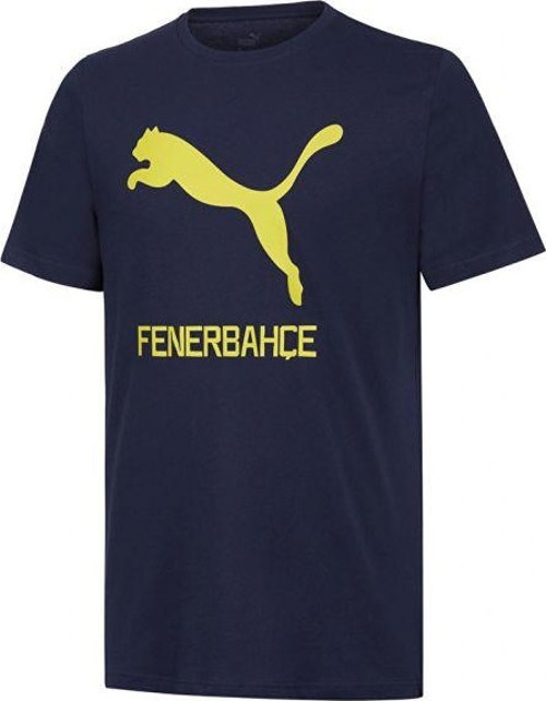 FSK Cat Tee Yuvarlak Yaka Düz Lacivert - Sarı Erkek T-Shirt 77313601