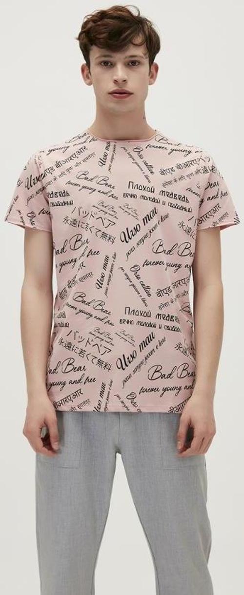 Language Tee Erkek Pudra Pembe Tişört 21.01.07.031