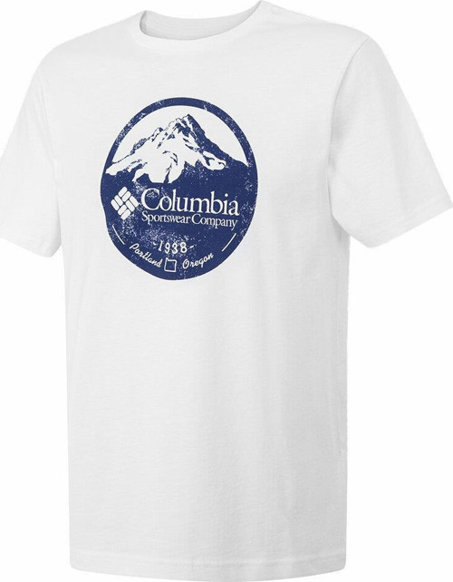 CS0012-100 Csc Pioneer Peak Ss Tee Kısa Kollu Erkek Tişört Beyaz