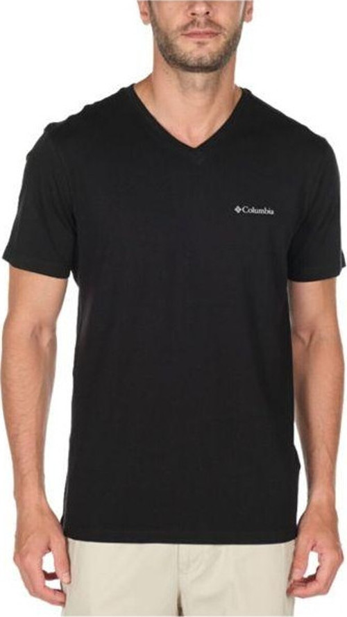 Brushed V Neck Erkek V Yaka Siyah Tişört CS0288-010