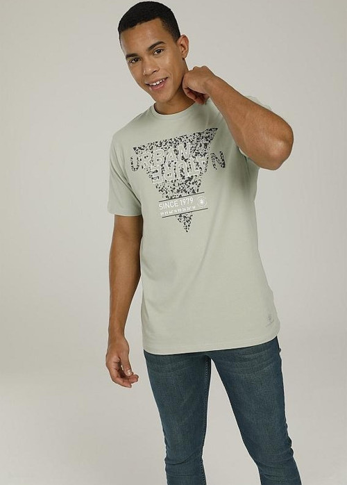 CT1110 Griffin Slogan T-Shirt 2FX Erkek Kısa Kollu Tişört Yeşil