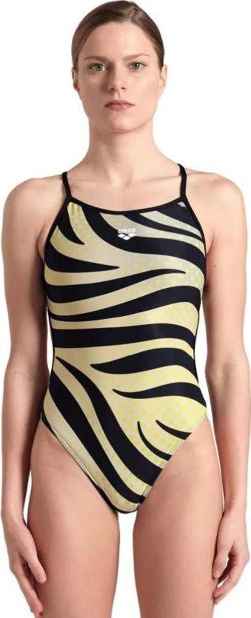 Multi Stripes Swimsuitalylace Back Kadın Yüzücü Mayosu 007158560