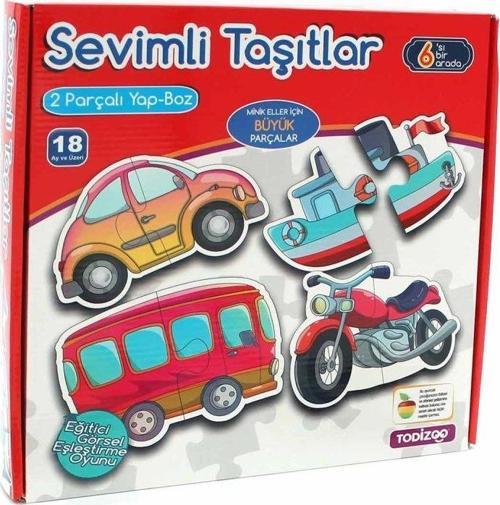 Sevimli Taşıtlar Yapboz 12 Parça