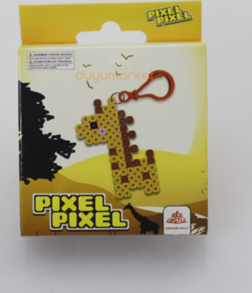 Pixel Pixel Zürafa Anahtarlık Yapım Seti
