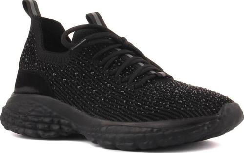 24Y320 Taşlı Triko Siyah Kadın Spor Ayakkabı