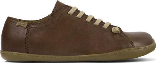 Erkek Kahverengi Peu Bağcıklı Deri Casual Sneaker 17665