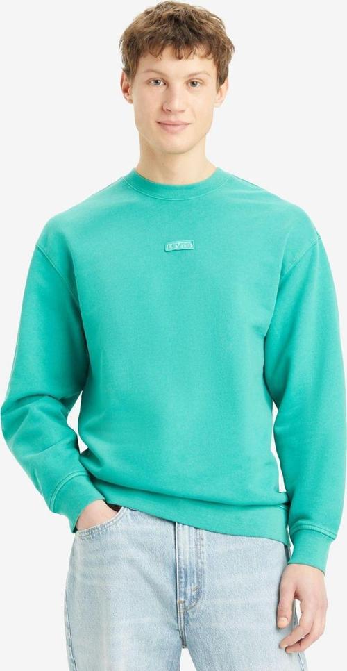 Relaxed Baby Tab Crew Garment Dye Lapis Yeşil Erkek Sweatshirts A4230-0021