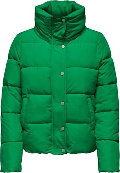 New Cool Puffer Kadın Yeşil Dik Yaka Mont