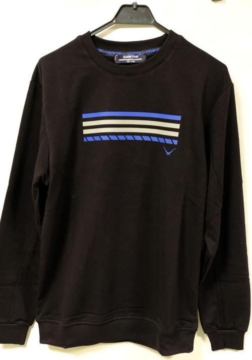 Erkek 3 Iplik Kabartma Baskı Siyah Sweatshırt Cdr 5003