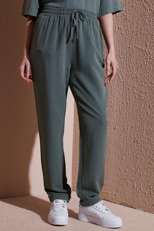 Relaxed Fit Normal Bel Düz Paça Pantolon Pantolon 25Y0550K1