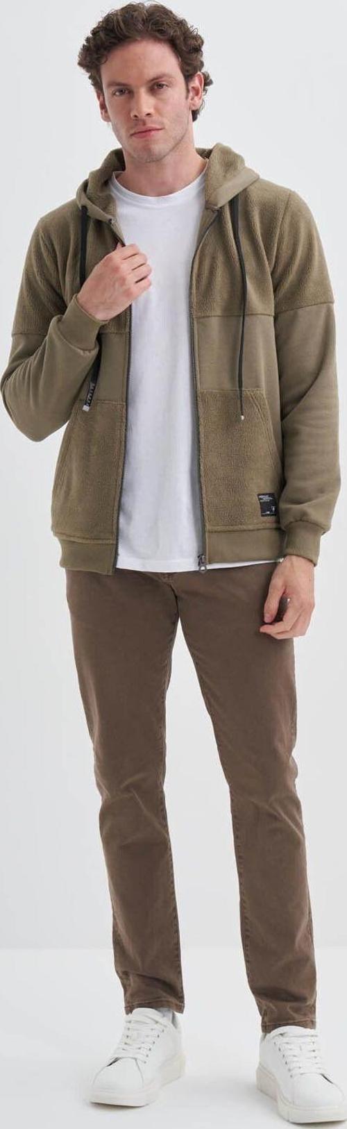Erkek Sweatshirt Haki 5083