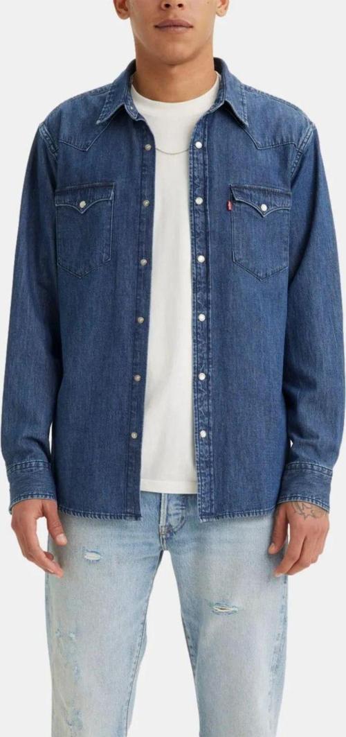 Classic Standard Fit Western Erkek Lacivert Gömlek 85745-0073