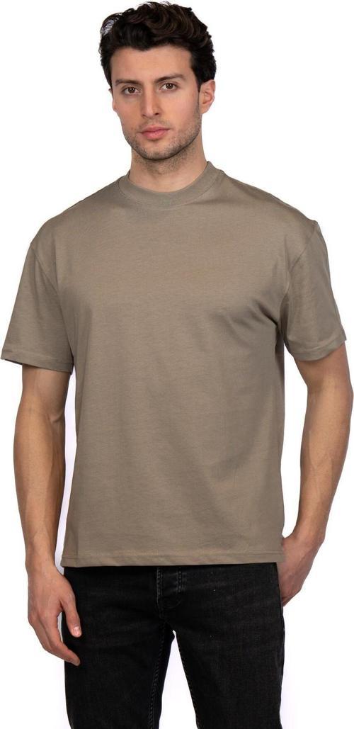 Hscstore Erkek Bisiklet Yakalı Basic Vizon Yeşili Tişört - 8411