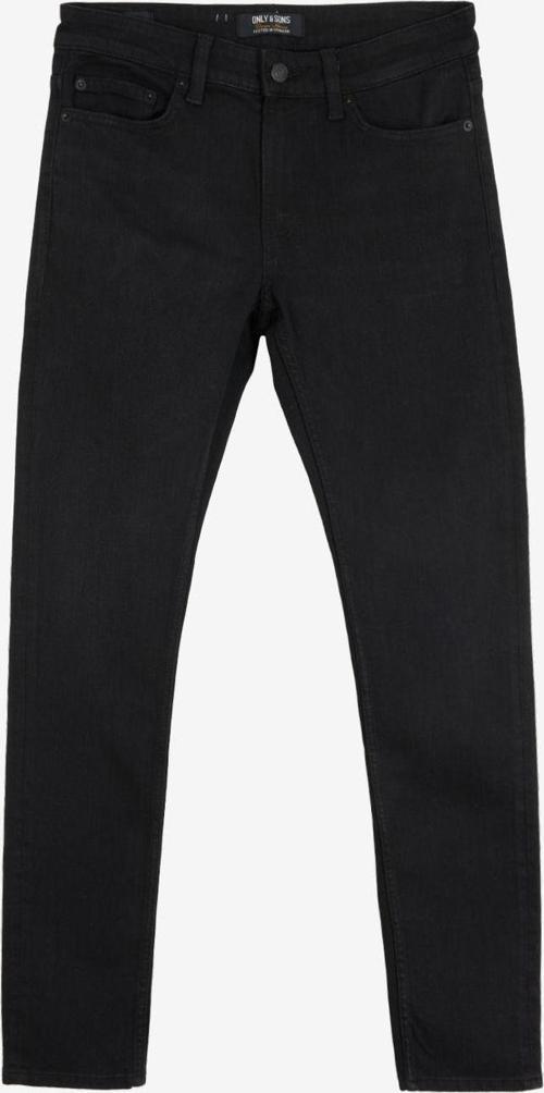 Normal Bel Dar Siyah Erkek Denim Pantolon Onsloom Slım Blk 8637 Mat Dnm