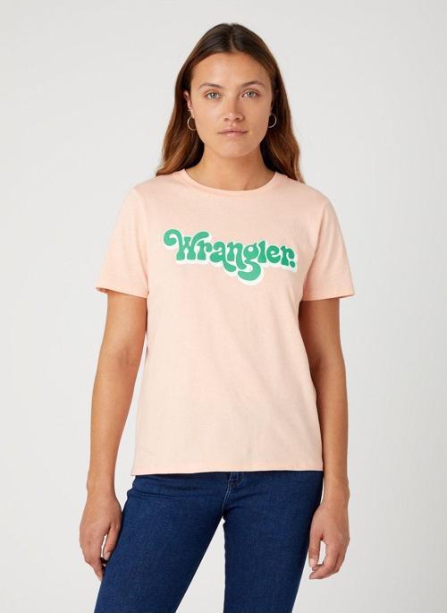 Bisiklet Yaka Somon Kadın T-Shirt W7N4D3P60